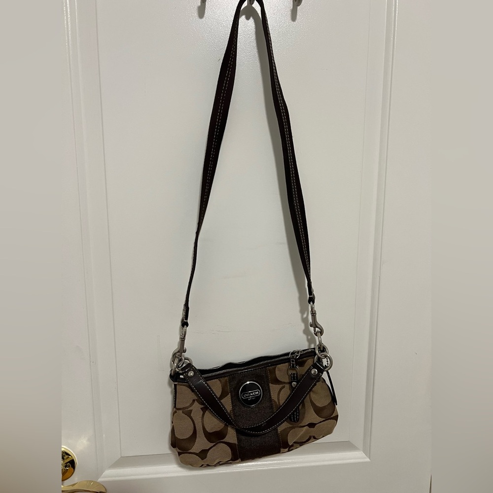Coach, Crossbody Bag, Tan and Brown - Picture 4 of 9